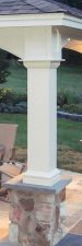Square fiberglass pavilion column.
