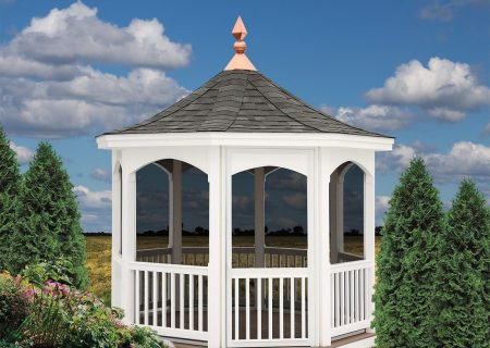 Majestic white vinyl pavilion.