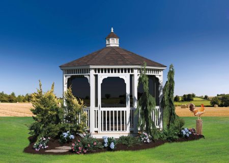 Classic octagon shaped gazebo.