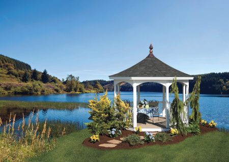 Octagon shaped majestic gazebo.