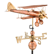 Biplane weather vane.