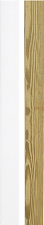 Vinyl and wood straight posts.